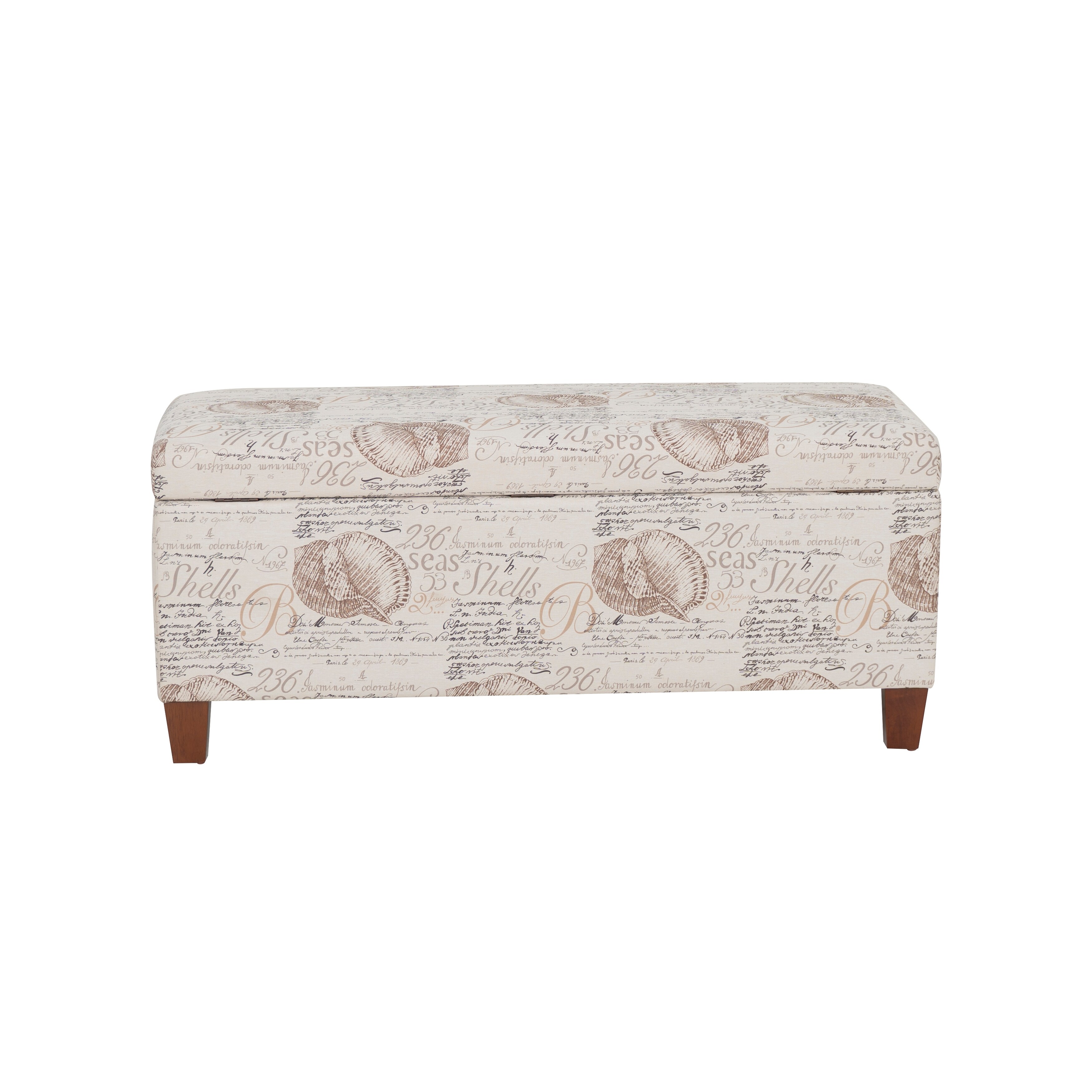 Linon Copper Grove Clarkia Grey Tufted Flip-Top Ottoman with Shoe