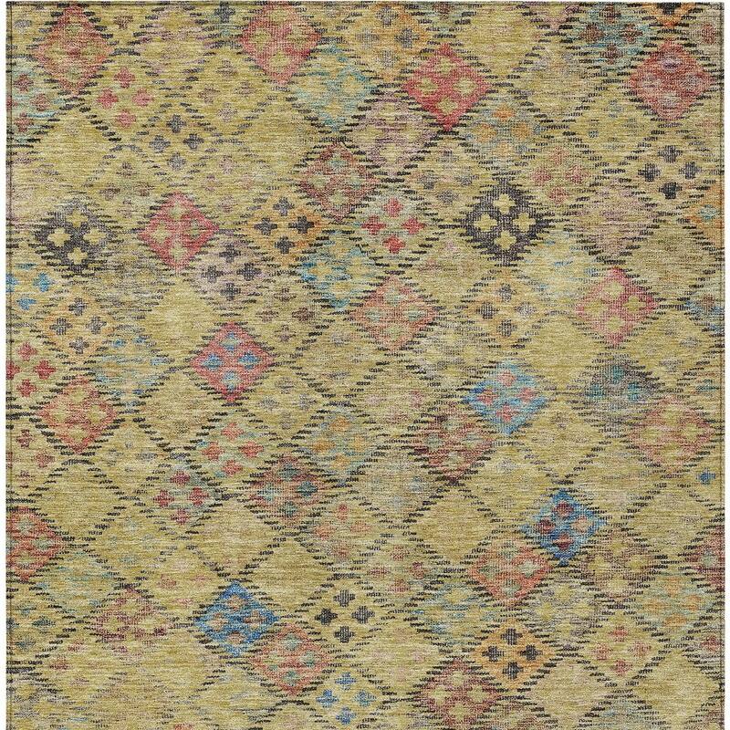 HomeRoots Geometric Transitional Rectangle Outdoor Rug