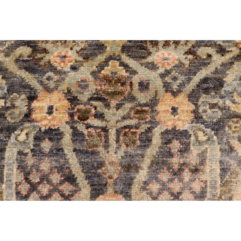 Rustic Heriz Ziegler Alena Grey Tan Hand-Knotted Rug - 3'11'' x 5'10''