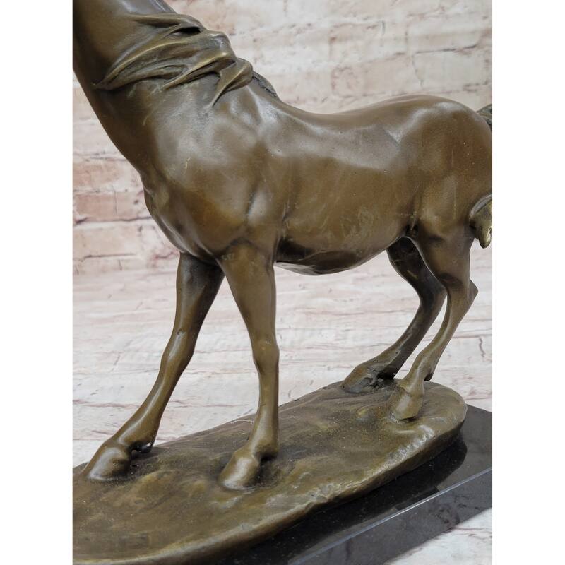 Arabian Imitative Horse Bronze Statue Sculpture Pj Mene Equestrian Stables Decor 10 Inches X 11 Inches