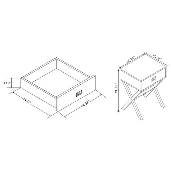 Black XLeg Accent End Table with Storage On Sale Bed Bath & Beyond