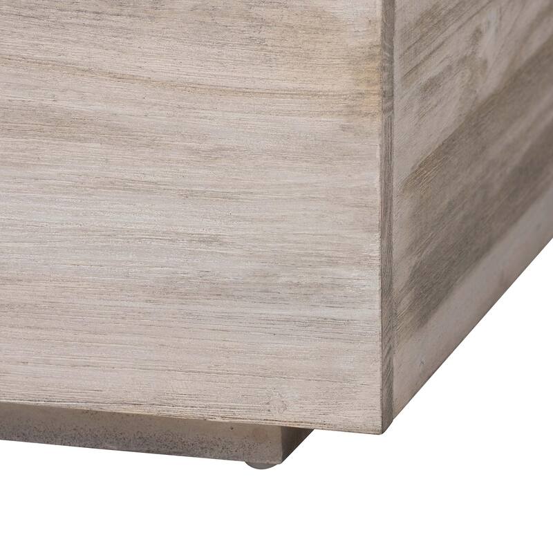 Alvaro Wood Storage Trunk with Hinged Lid - Rectangular Blanket Chest and Bedroom Bench with Spacious Interior