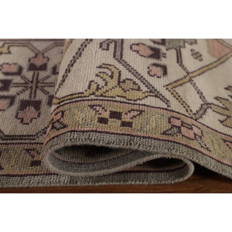 All-Over Oushak Oriental Large Area Rug Handmade Wool Carpet - 10'0" x 13'9"