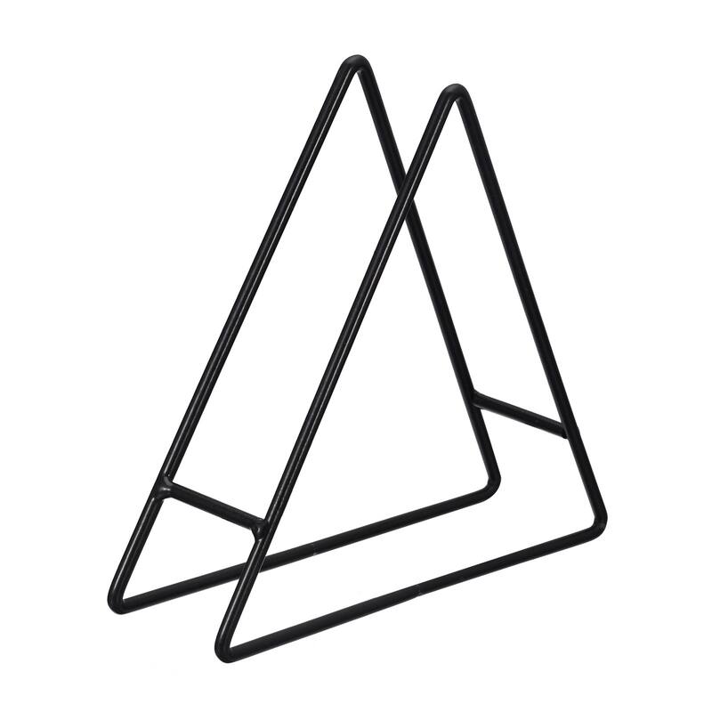 Coaster Holder, 1pcs Triangle for Round and Square, Holds 4 Coasters - Black