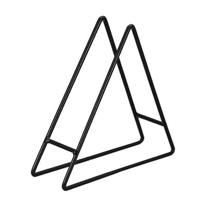 Coaster Holder, 1pcs Triangle for Round and Square, Holds 4 Coasters - Black