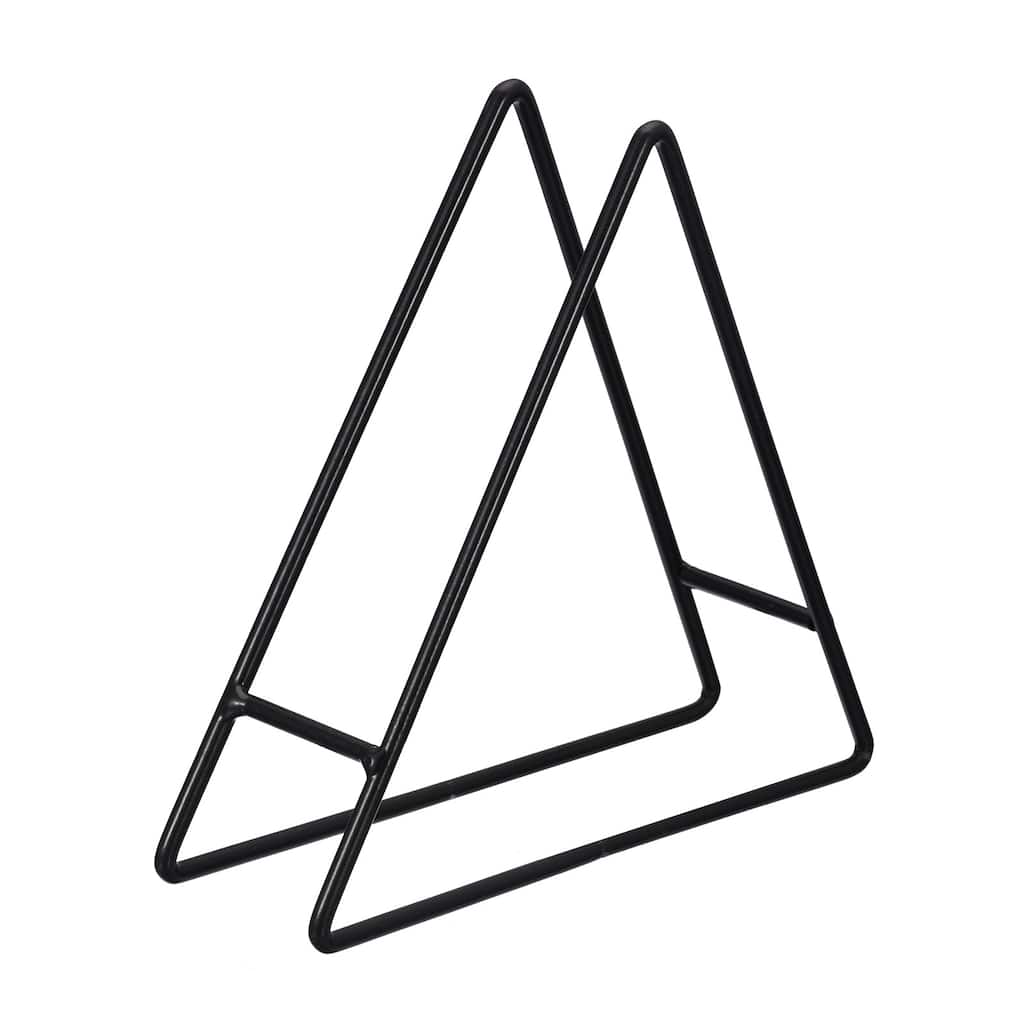 Coaster Holder, 1pcs Triangle for Round and Square, Holds 4 Coasters - Black