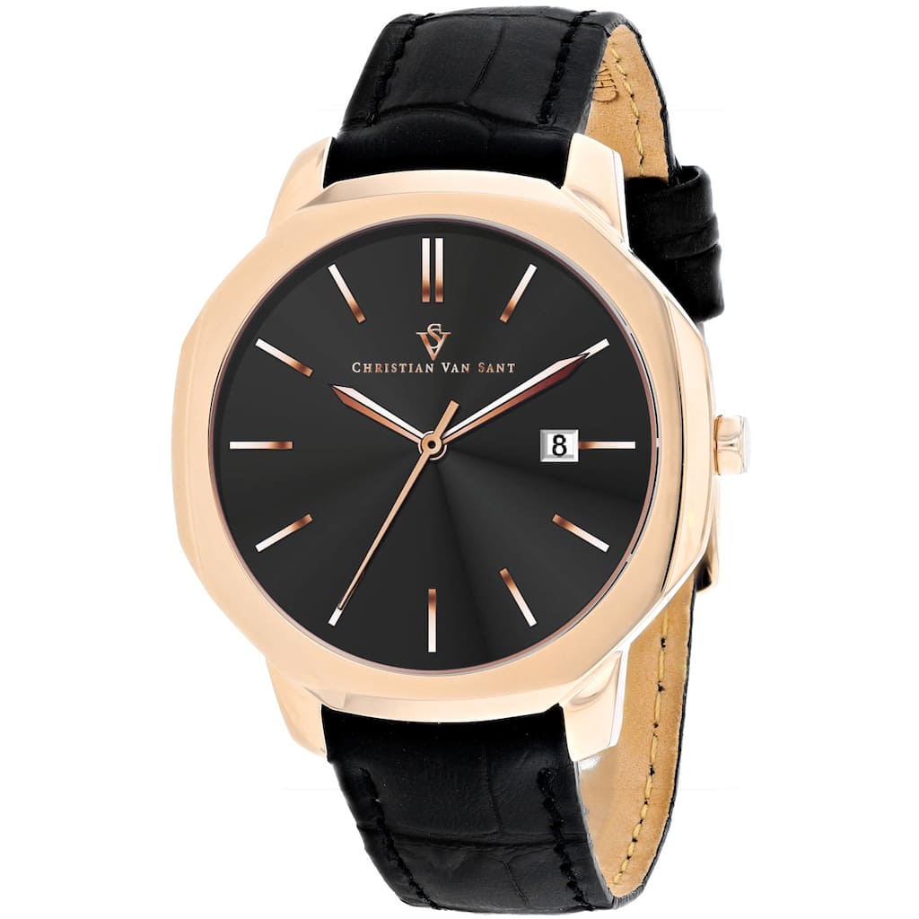 Christian Van Sant Men's Octavius Slim Black Dial Watch - CV0534 - 6 (36)