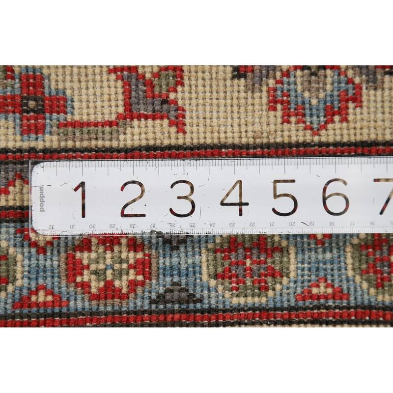 Geometric Kazak Accent Rug Handmade Oriental Wool Carpet - 2'1" x 3'0"