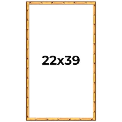 22x39 Frame Gold Bamboo Solid Wood Picture Frame | 1 Inch Moulding