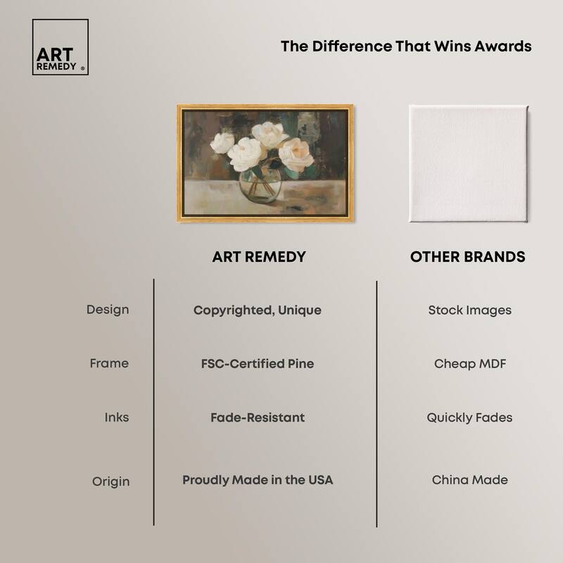 Creamy Cascade Cluster I Canvas by Art Remedy