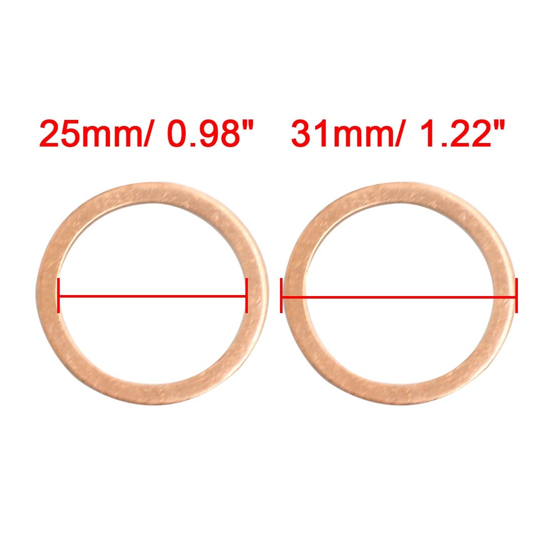 thickness 5mm Gasket outside diameter 31mm select inside dia, material, pack 