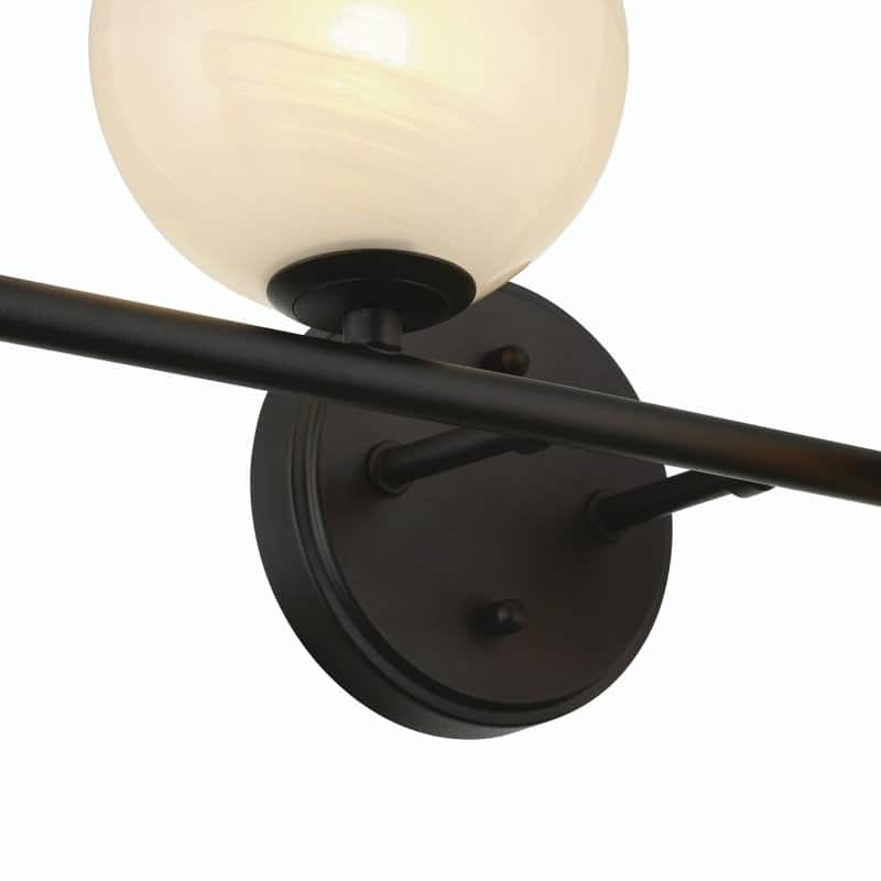 Acroma 6-Light Black Vanity Light with Globe Shades