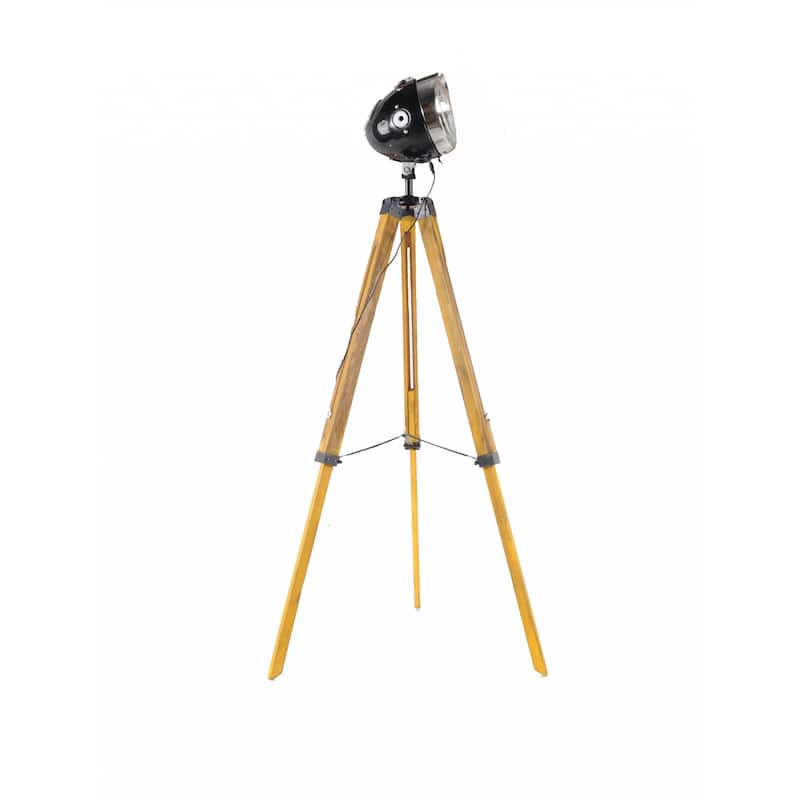 HomeRoots 35" Distressed Tripod Floor Lamp With Cone - 10" X 10" X 35"