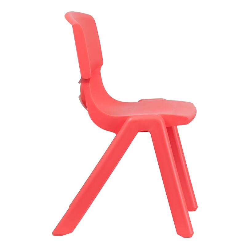 4 Pack Plastic Stack School Chair with 15.5"H Seat, 3rd-7th School Chair