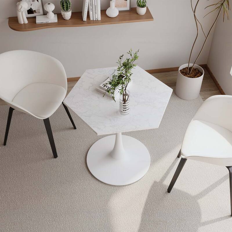 Modern Hexagonal Table,Ideal for Living Room,Kitchen,and Dining Area