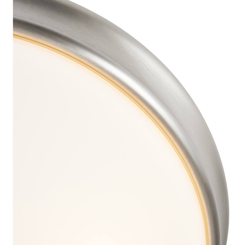 Atom 1-light Brushed Steel Flush Mount