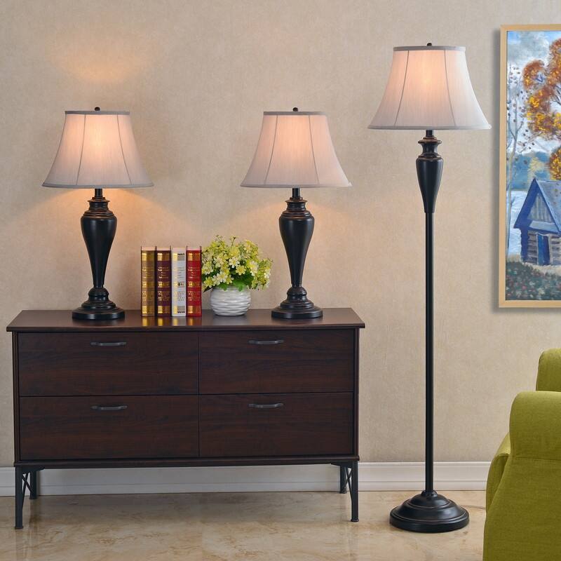 Gerald Oil Rubbed Bronze 3-piece Lamp Set