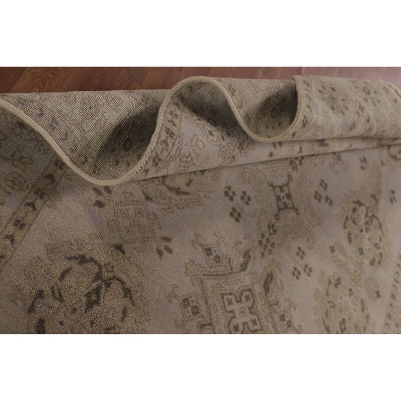 Oushak Oriental Area Rug Hand-Knotted Wool Carpet - 6'2" x 8'7"
