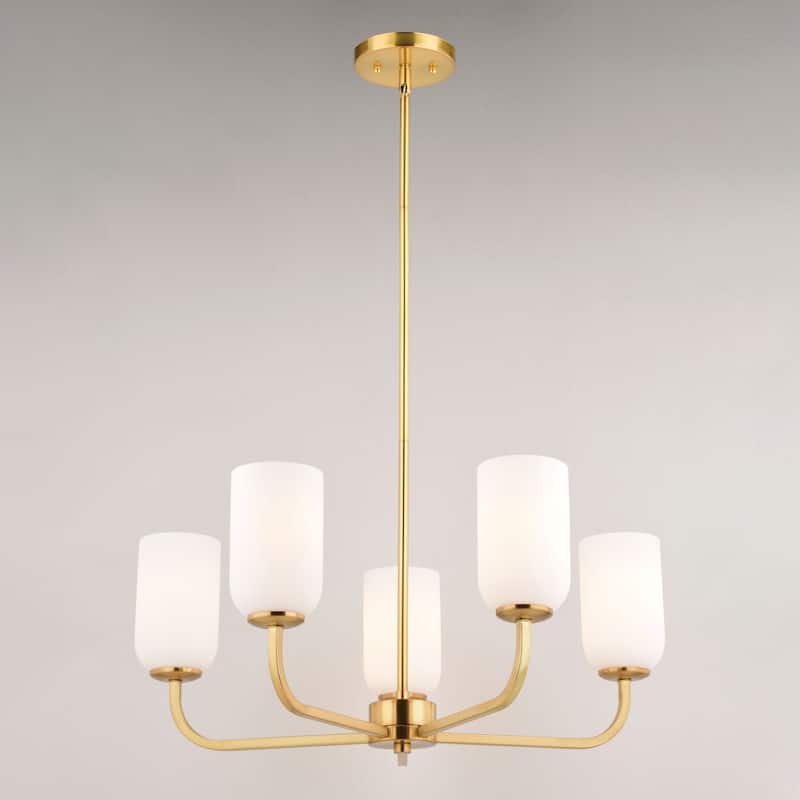 Shelby Gold Brass Transitional Bathroom Vanity Light Fixture White Glass
