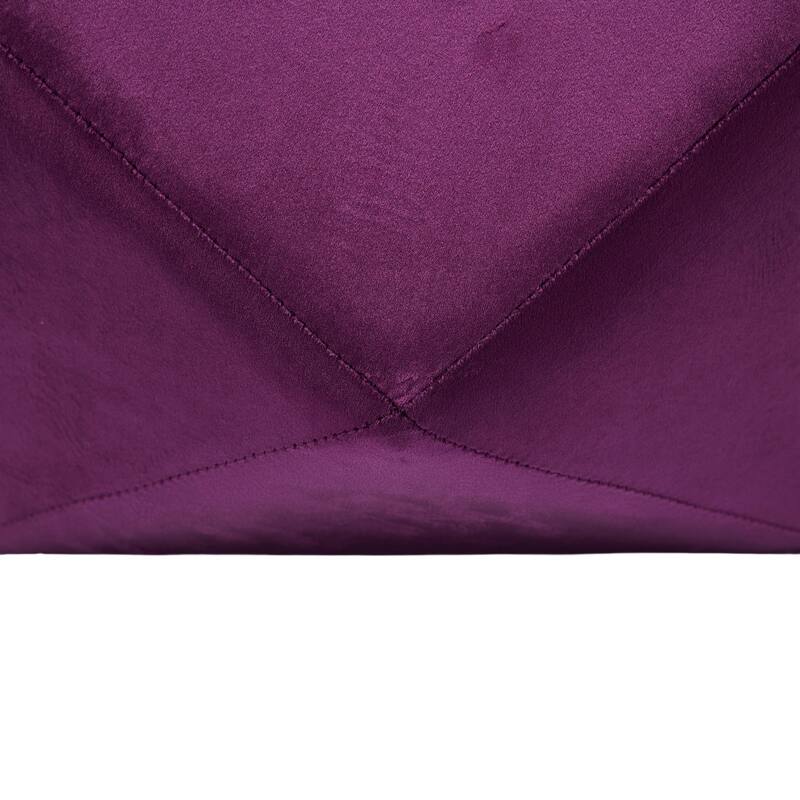 Purple Elegant Velvet Diamond Tufted Storage Ottoman - Multi-Functional Home Footrest & Seating