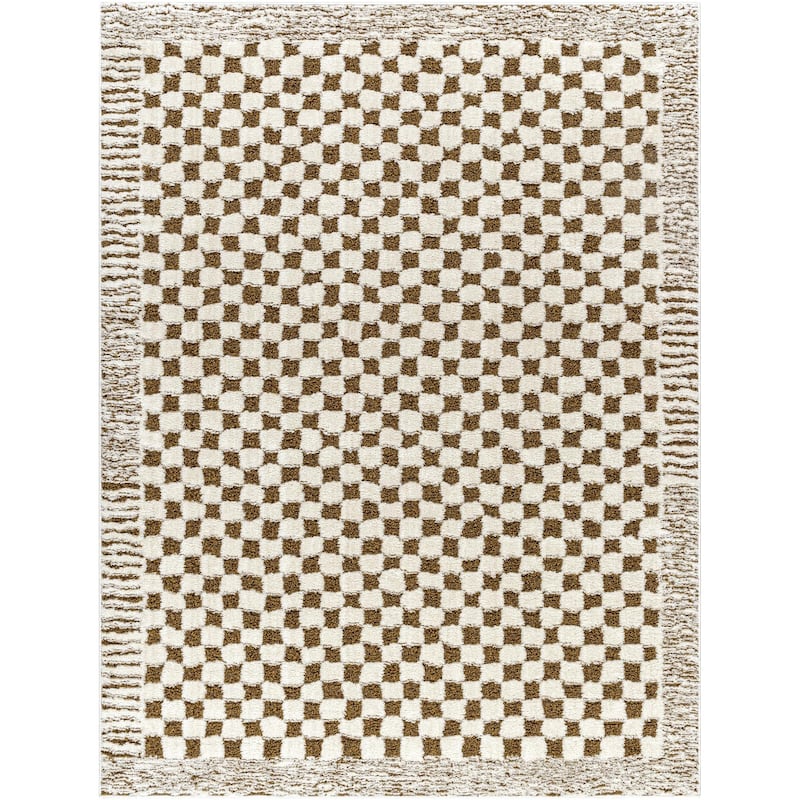 Livabliss Freud Art Deco Checkered Area Rug