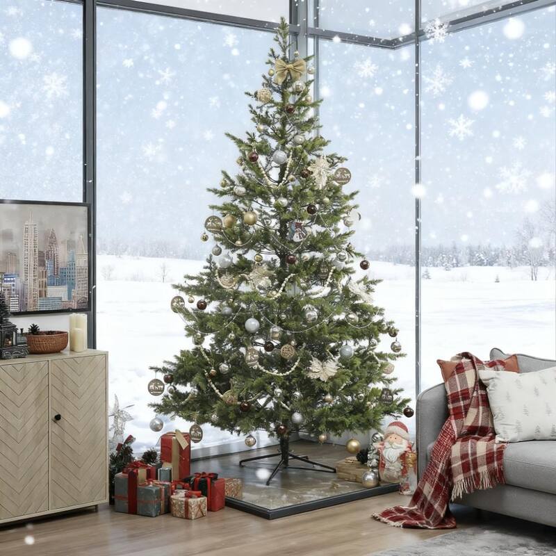 7ft Artificial Sparse Christmas Tree with Steel Stand and 4306 Tips - Green