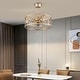 preview thumbnail 8 of 16, 20" Gold Caged Farmhouse Crystal Ceiling Fan Light