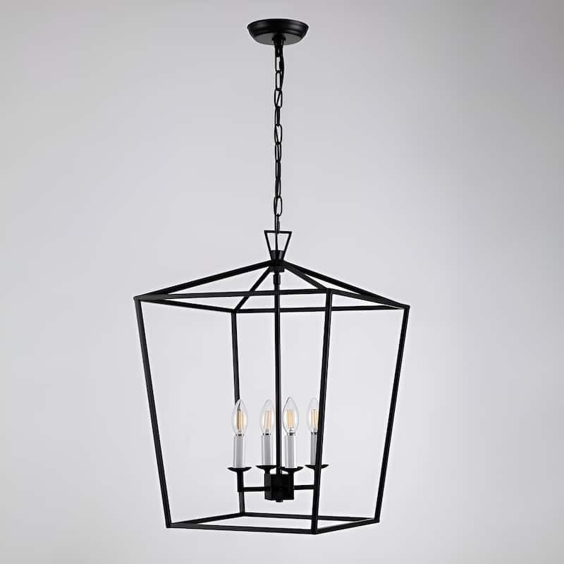 Medieval Ancient Times Open Cage Large Lantern Iron Lantern Pendant Lamp - N/A