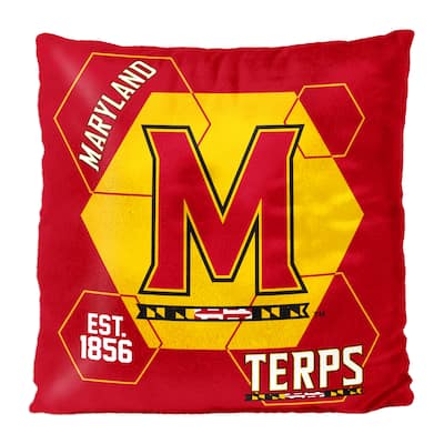 NCAA Maryland Terrapins Connector 16 Inch Velvet Reverse Pillow