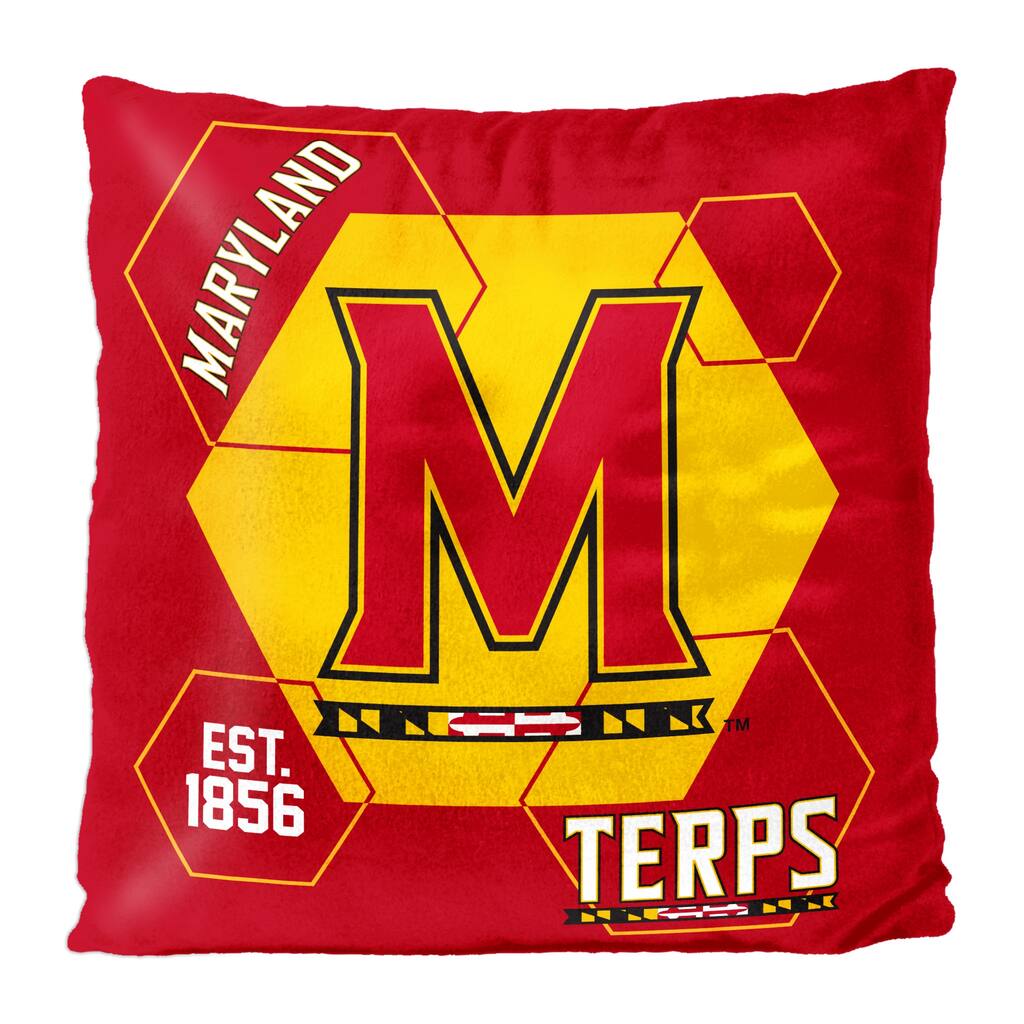 NCAA Maryland Terrapins Connector 16 Inch Velvet Reverse Pillow