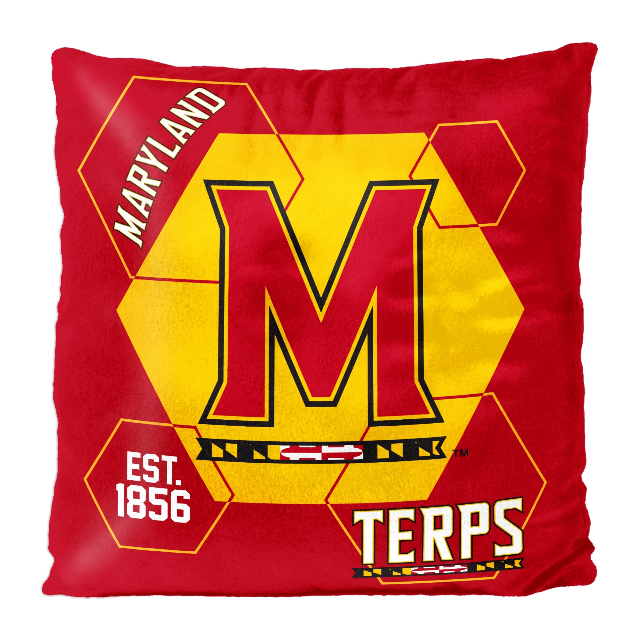 NCAA Maryland Terrapins Connector 16 Inch Velvet Reverse Pillow
