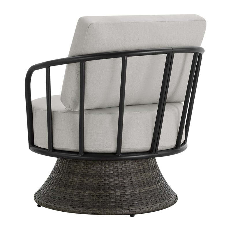 Spruce & Spring Patio Fruniture Outdoor Swivel Chair and Side Table