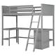 preview thumbnail 3 of 21, Merax Wooden Loft Bed with Shelves and Desk