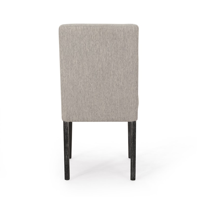 Armless Upholstered Dining Chairs Set of 2, Modern Fabric Side Chair with Tapered Legs Kitchen Dining Chairs