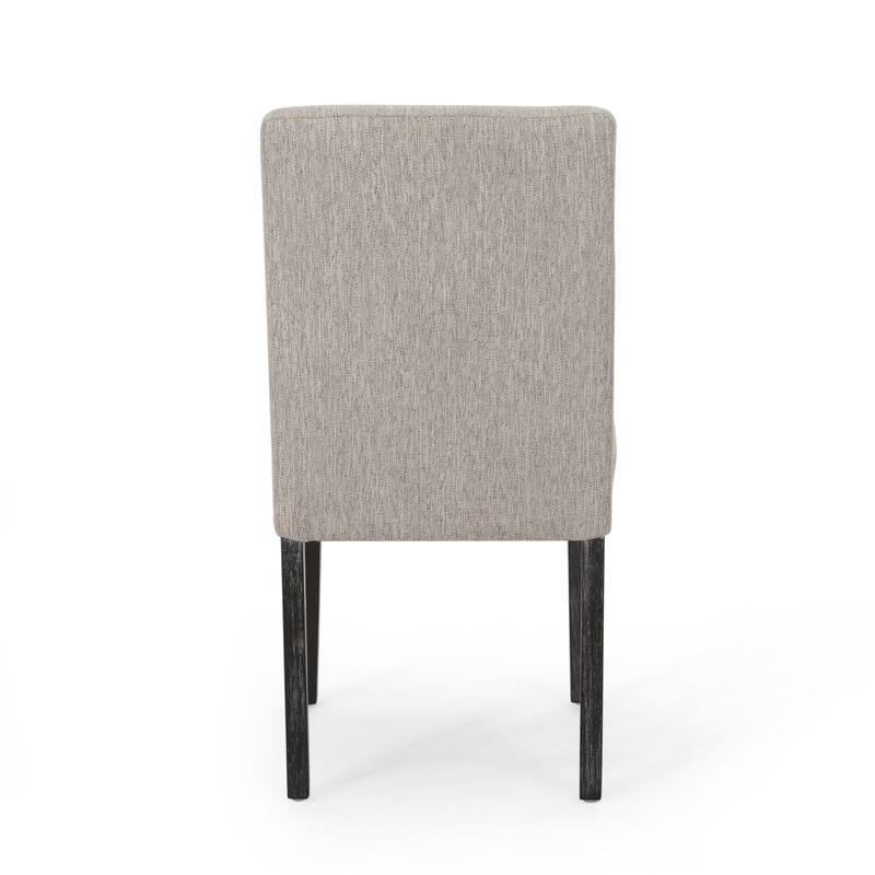 Modern Set of 2 Dining Chairs with Fabric Cushioned Seat Backrest, Solid Wood Frame for Dining Room Living Room and Bedroom