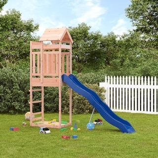 vidaXL Outdoor Playset Outdoor Backyard Playground Equipment for Kids Age 3-8 - 99.2" x 25.2" x 93.7"