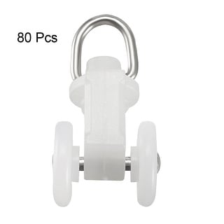 KOLAKO 30-Pack Curtain Track Rollers – Flexible Bendable Gliders, Twin Wheels, PVC, For RV, Shower, Bay Window & Room Divider Tracks