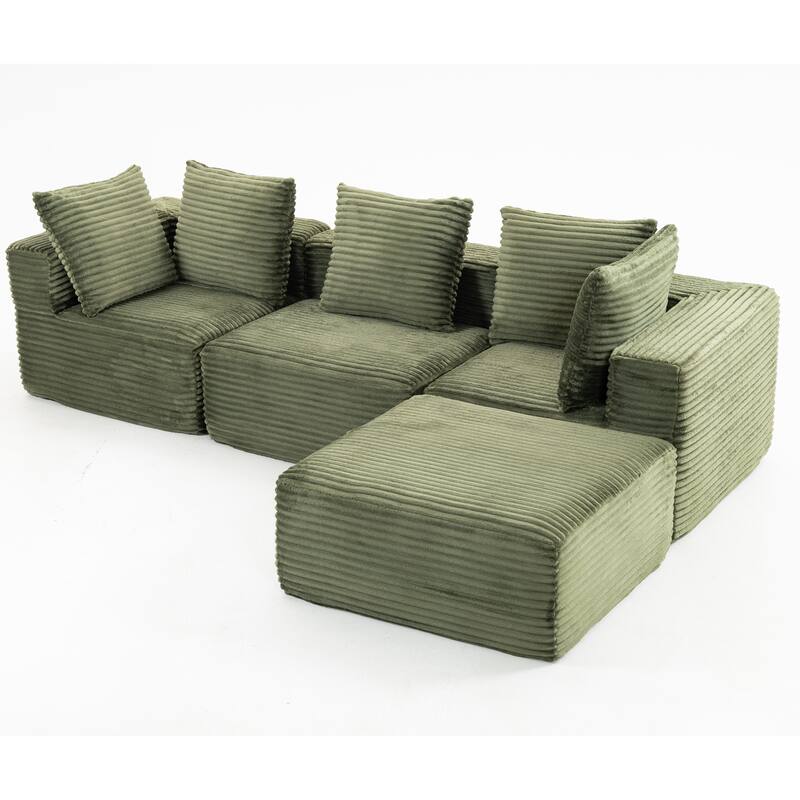 Modular Corduroy Fabric Compressed Sofa:Magic Cube Sofa