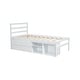 preview thumbnail 43 of 64, Wood Platform Bed Solid Color Bed Frame with Removable Storage Shelves and 2 Drawers, Storage Underneath, Wood Slat Support