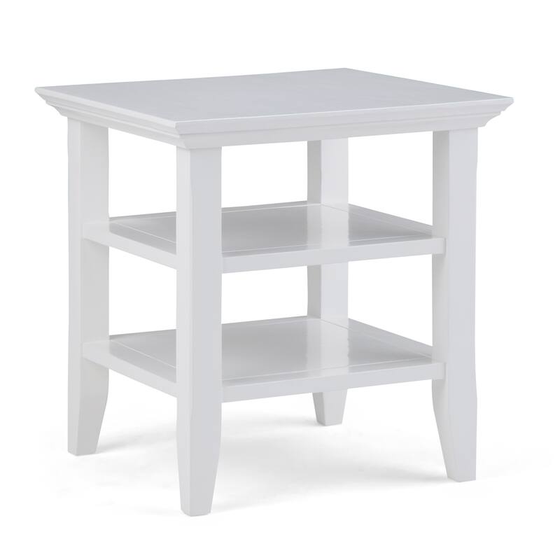 WYNDENHALL Normandy Solid Wood Square Transitional End Table - 19 inch Wide