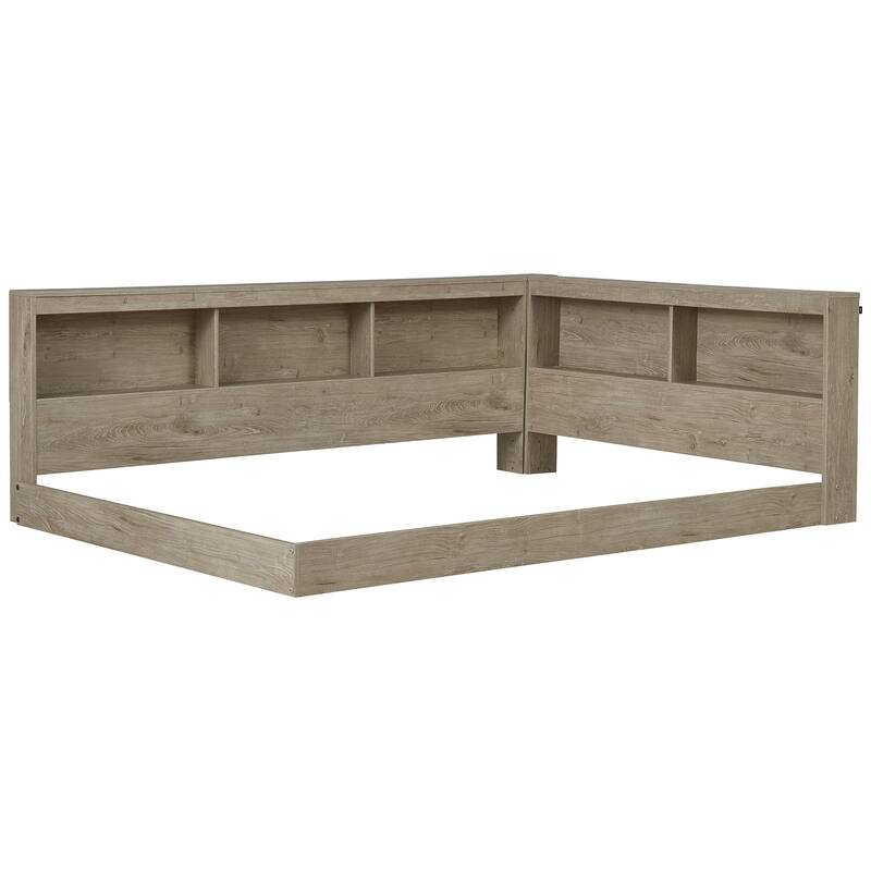 Oliah Natural Bookcase Storage Bed