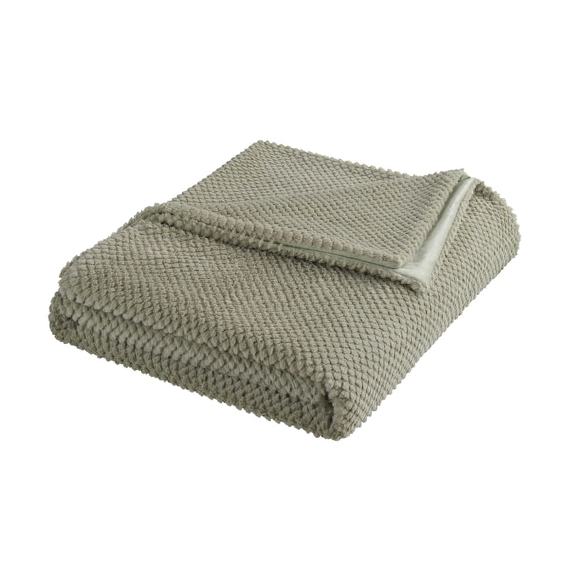 Vellux Plush Texture Blanket - King - Sage