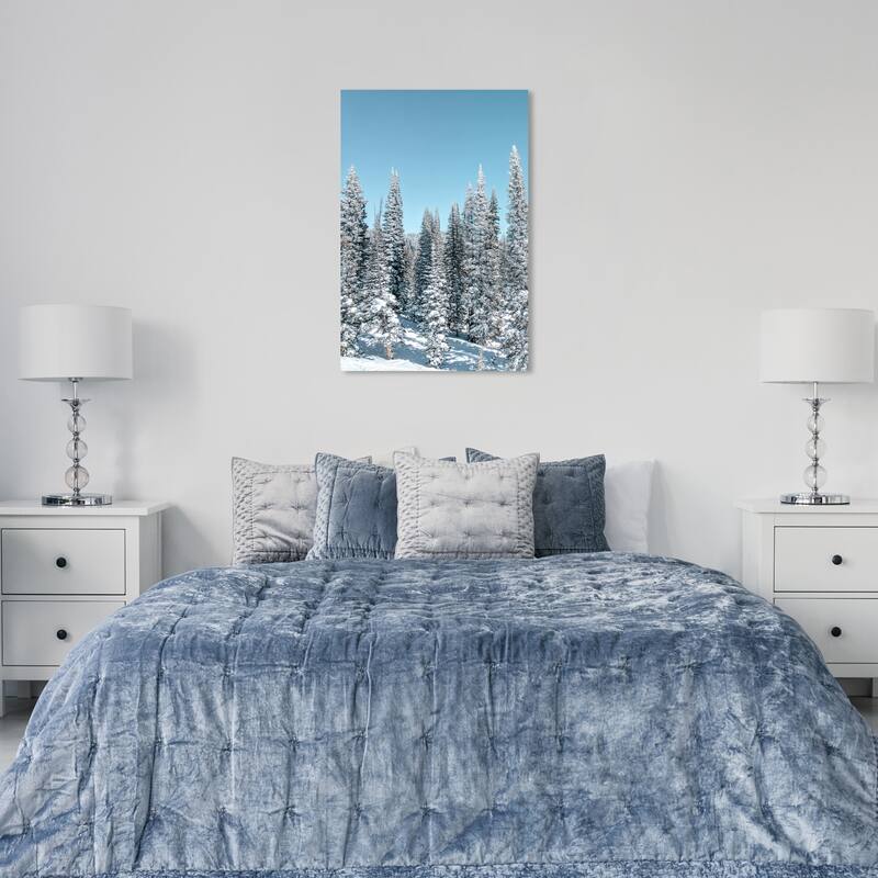 Wynwood Studio Canvas Floral and Botanical Its Cold Blue and Modern & Contemporary Wall Art Canvas Print - 36 x 24