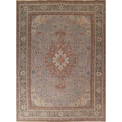 Traditional Tabriz Persian Vintage Area Rug Hand-Knotted Wool Carpet - 9'3"x 12'5"