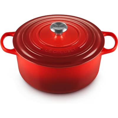 Le Creuset Enameled Cast Iron Signature Round Dutch Oven, 7.25 qt., Cerise
