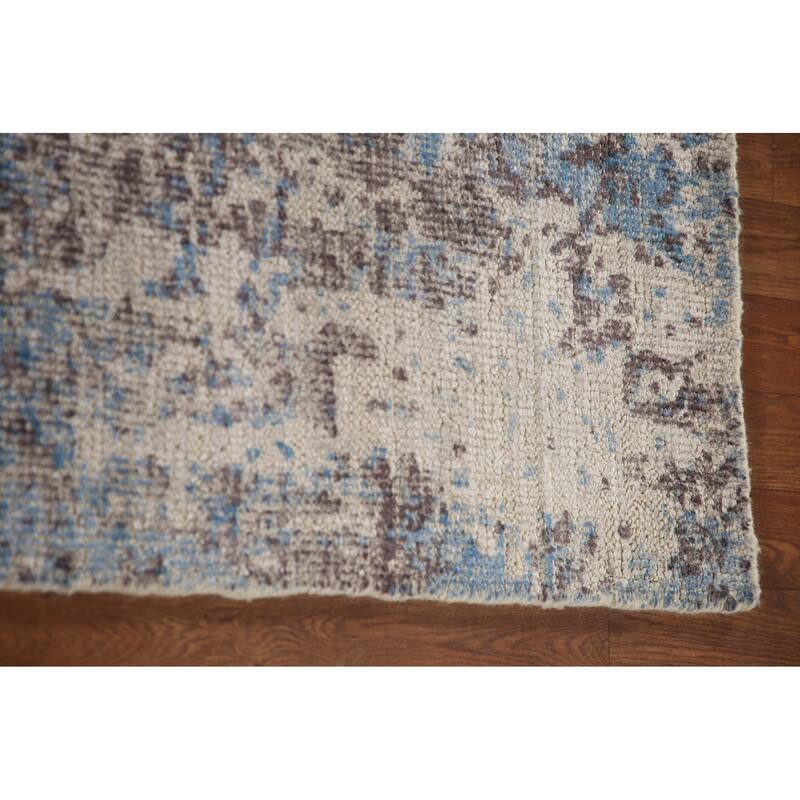 Modern Oriental Area Rug Handmade Wool Carpet - 7'9"x 9'8"