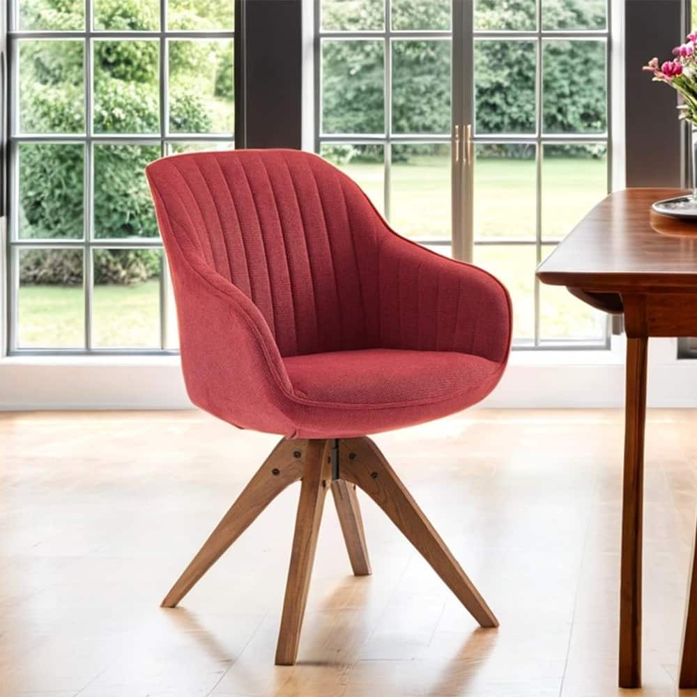 Art Leon Modern Wood Swivel Chair with Oak Legs