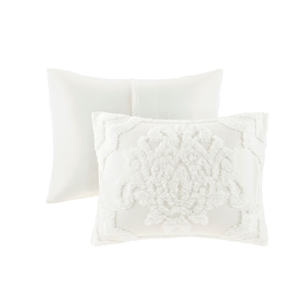 Madison Park Viola Tufted Cotton Chenille Damask Comforter Set