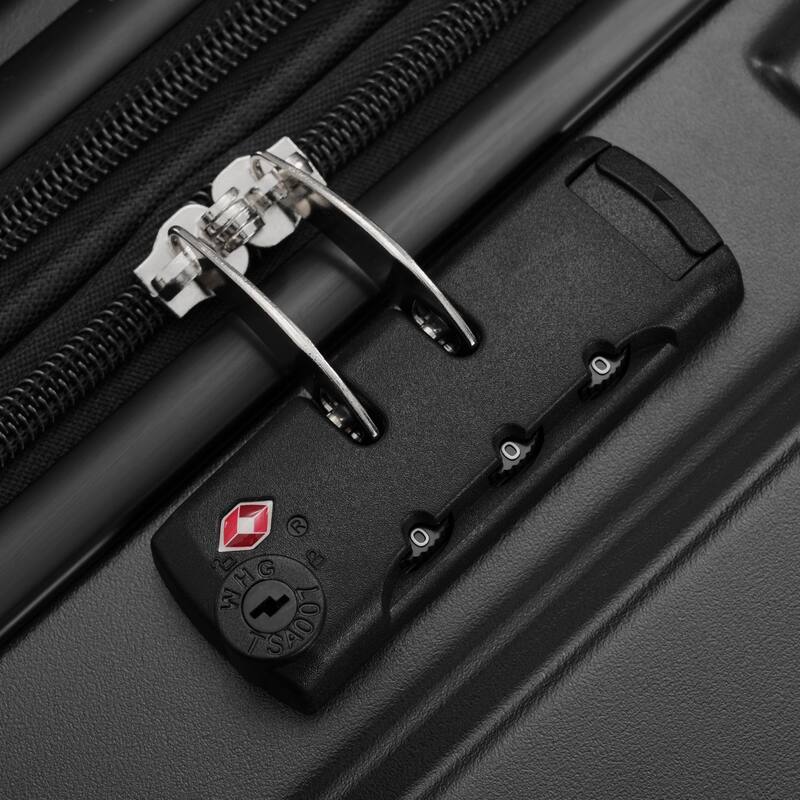 Luggage Sets 5 Piece with Half-opening, Hardside Carry On Suitcase Set with Double Spinner Wheel, with USB Port,TSA Locks