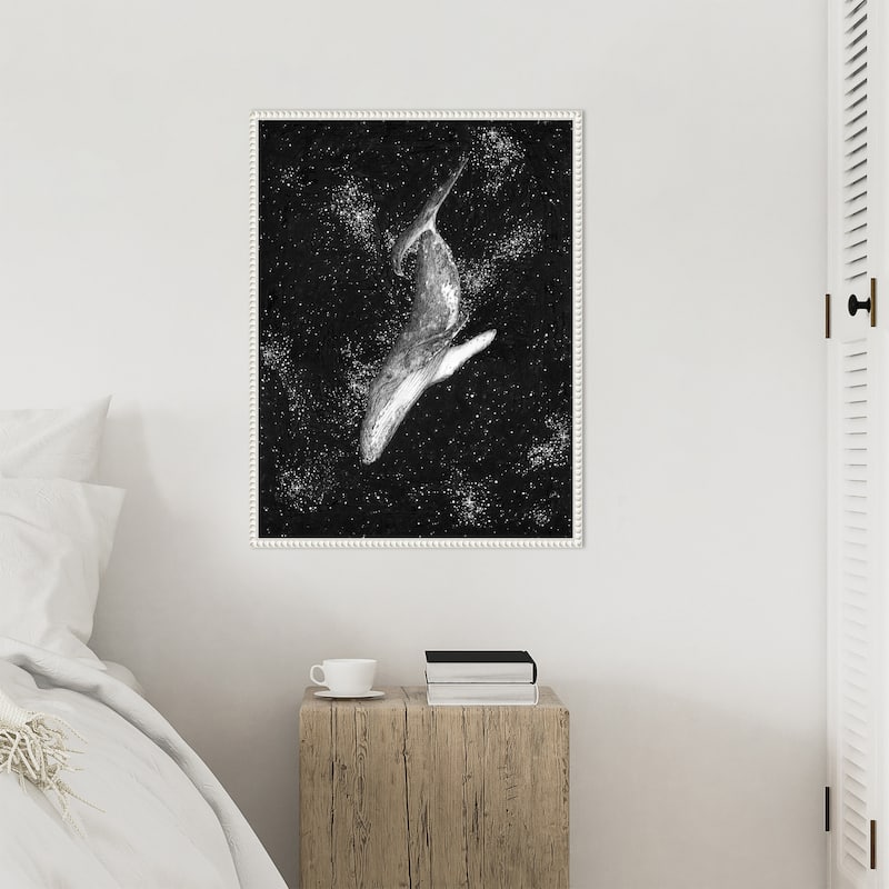 Magic Ocean Whale Large by Ec Mazur Framed Canvas Wall Art